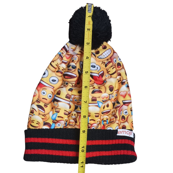 Emoji Unisex Beanie Knit Pom Pom Winter Hat One Size New - Picture 8 of 16